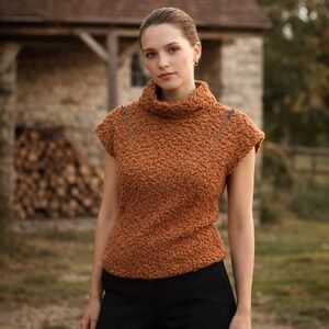 Simply Vera Vera Wang Textured Bouclé Zip Shoulder Top